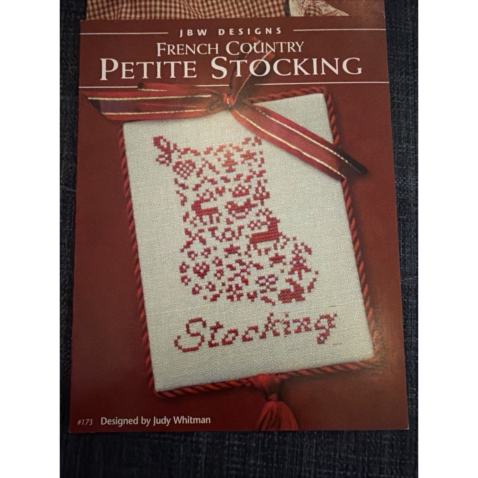 JBW Designs French Country Cross Stitch Pattern Bundle Mitten Stocking Angel (2)