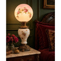 Antique Gone With The Wind Lamp, Hand Painted Roses