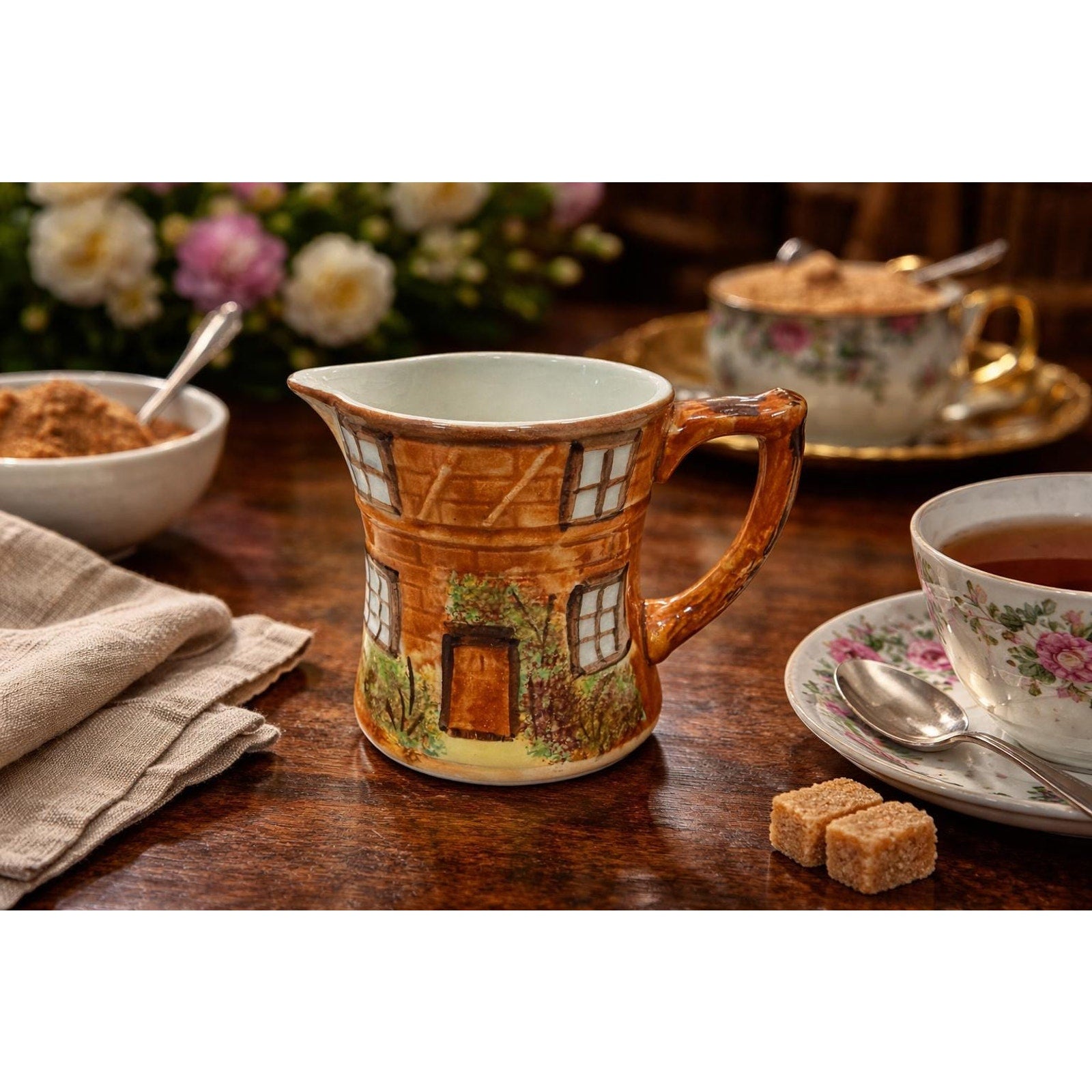 Price Ye Olde Cottage Creamer England Vintage Cottageware Cream Jug 5”