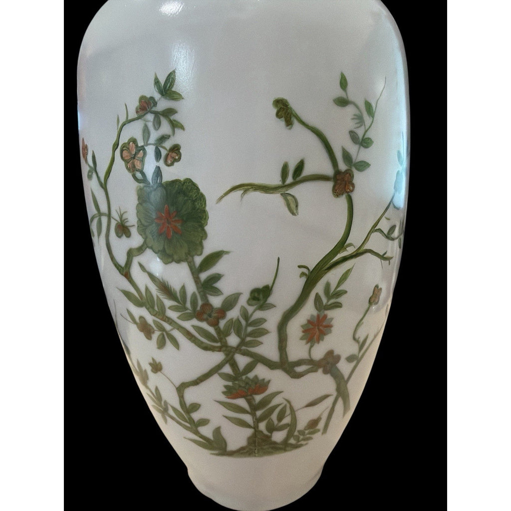 Vintage Schmid Design Folio Porcelain Floral Vase Japan 12.25 Inch