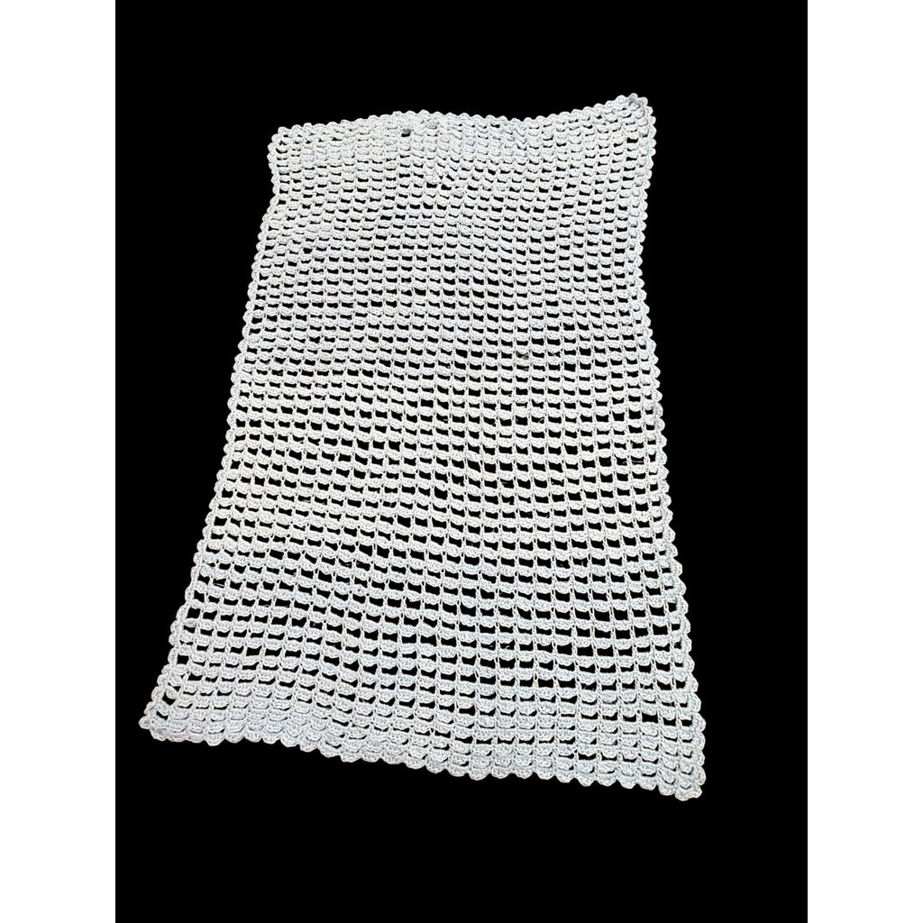 Handmade Baby Blue Crochet Baby Blanket Shell Stitch Receiving Afghan 25 x 42 – additional view 4