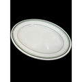 Vintage Jackson China Green Band Ironstone Oval Restaurant Ware Relish Dish USA
