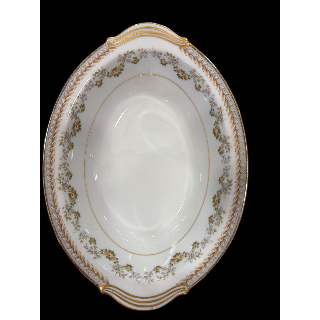 Noritake Shelburne 5316 Oval Serving Platter Vintage Japan Floral Gold Trim