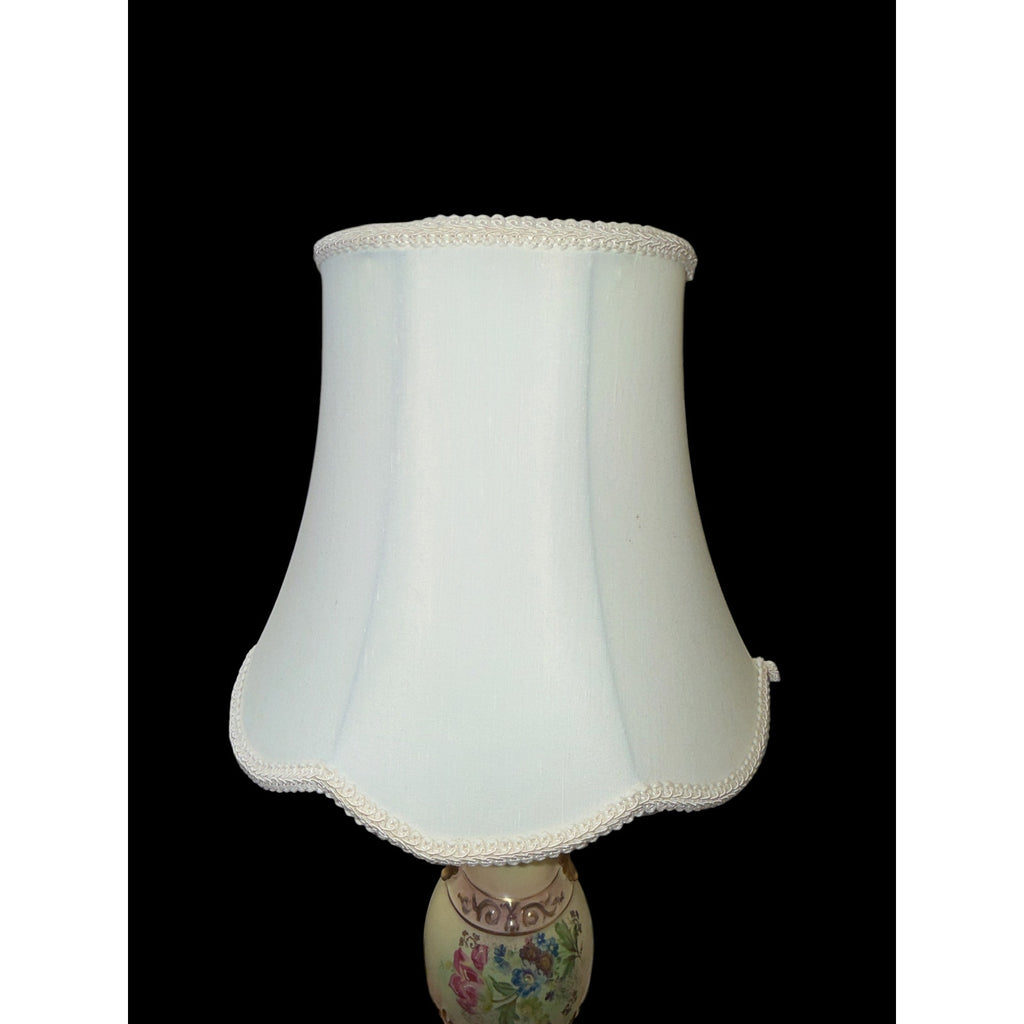 Vintage Beckwith China Porcelain Floral Urn Table Lamp Pink Gold 25 Inch
