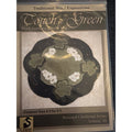 Crane Design Touch Of Green Wool Applique Candle Mat Pattern 9.5" X 9.5" New