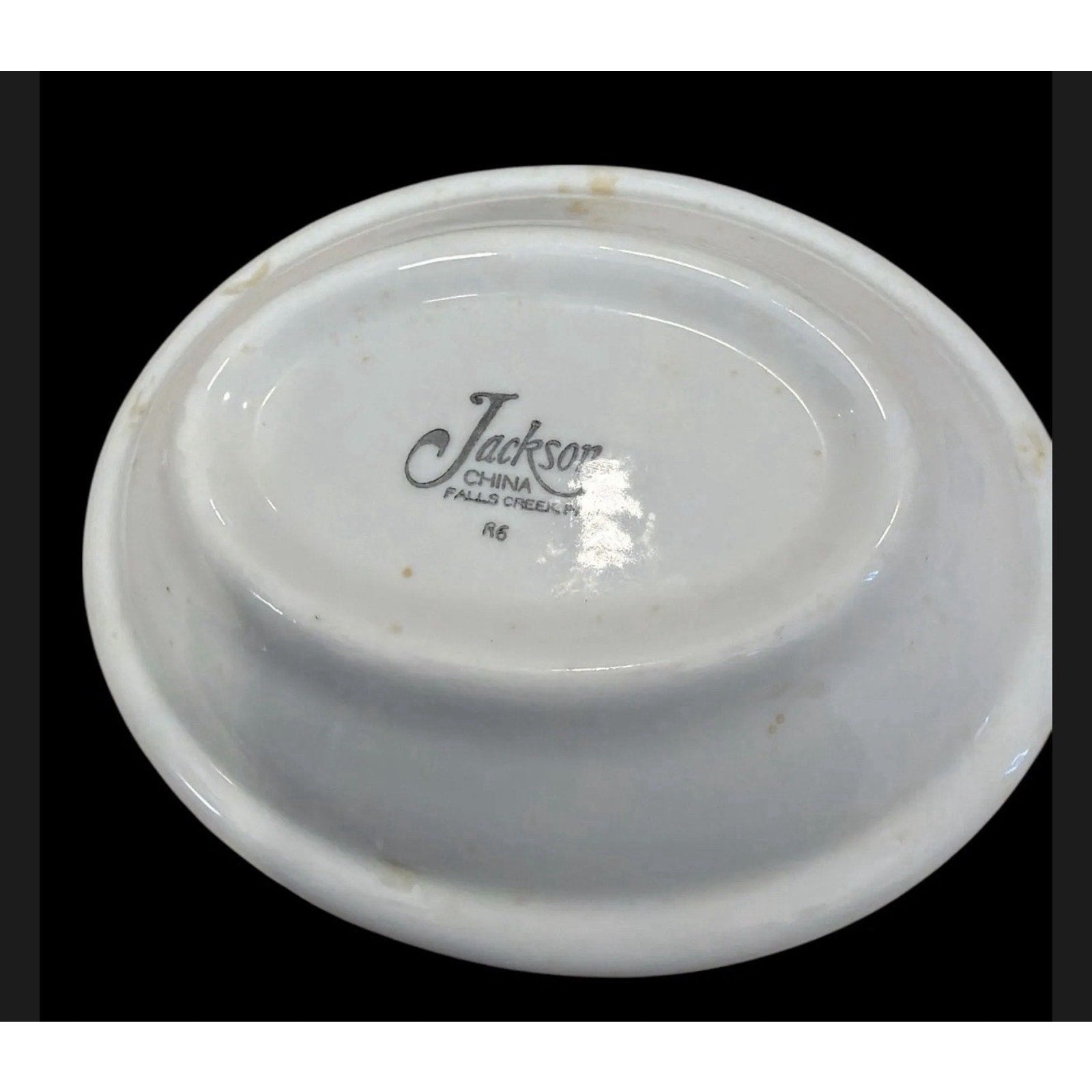 Vintage Jackson China Cranberry Ironstone Style Restaurant Ware Oval Dish