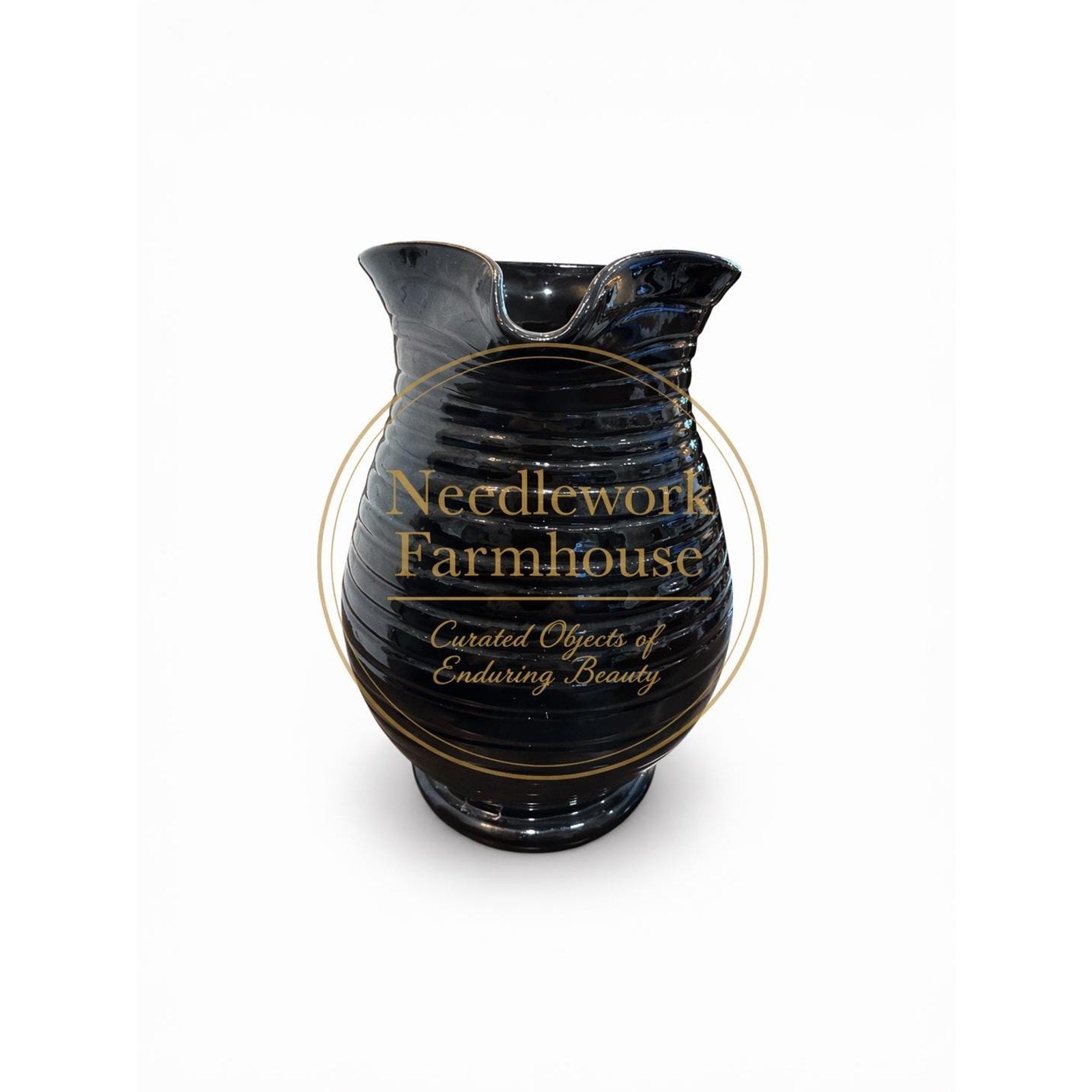 Primitive Black Studio Pottery Handmade North Carolina Stoneware Farmhouse