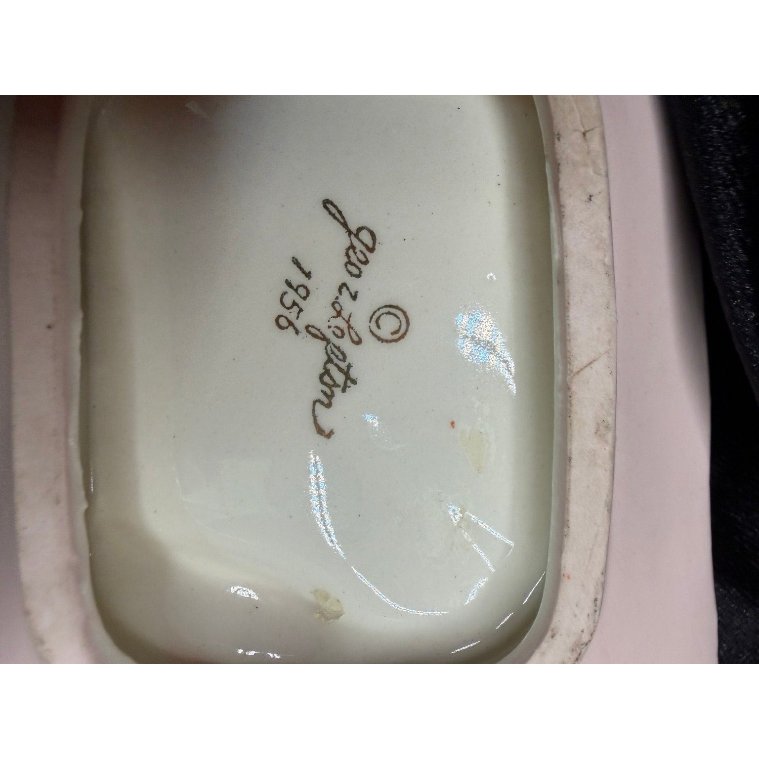 Vintage Lefton Pink Wheat Vanity Set 3 Piece Trinket Box Dresser Tray 1956