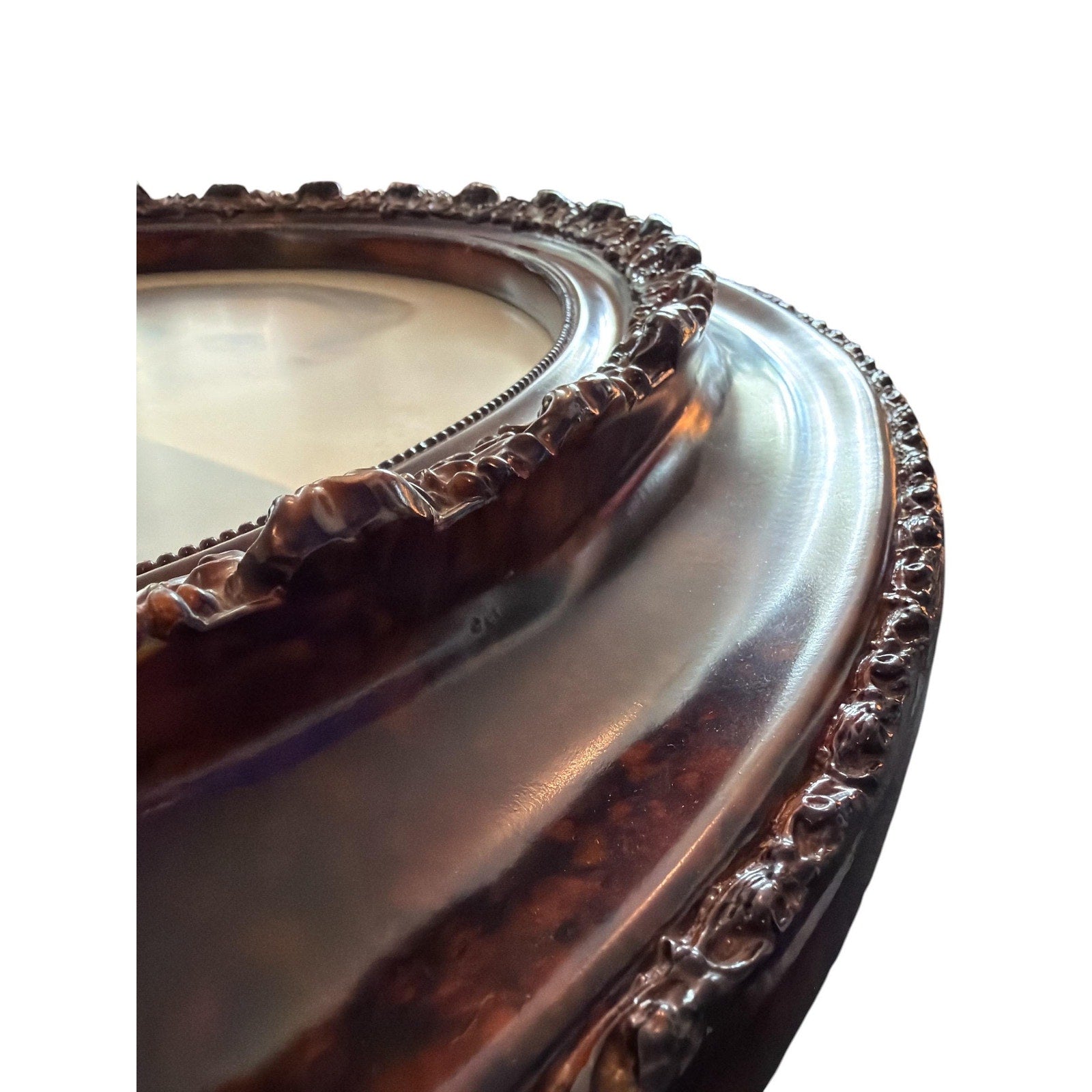 Very Large Antique Oval Portrait Victorian Woman Large Framed Ancestral Wall Art