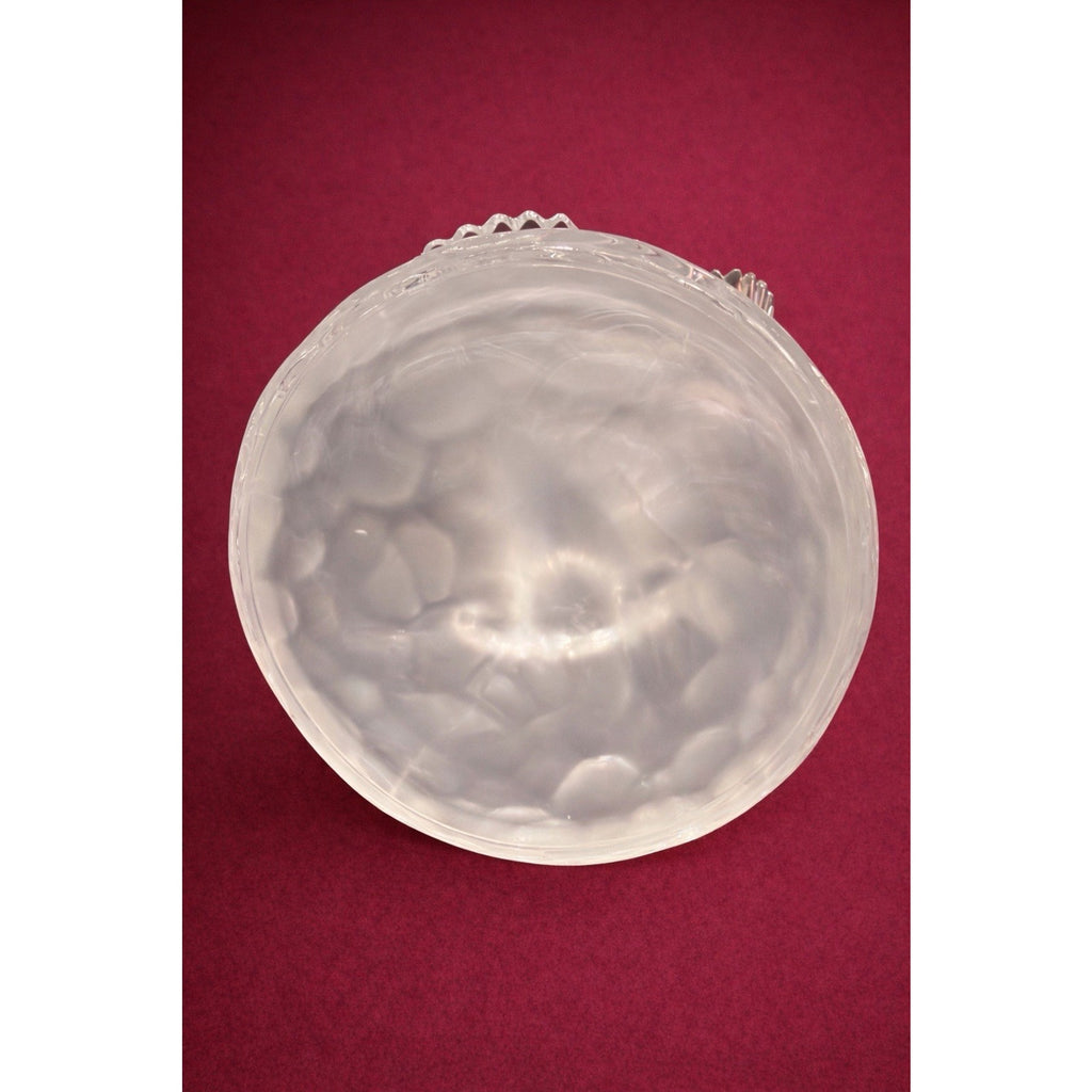 Large Clear & Frosted Glass Eagle Sculpture 7” Tall 8” Wingspan