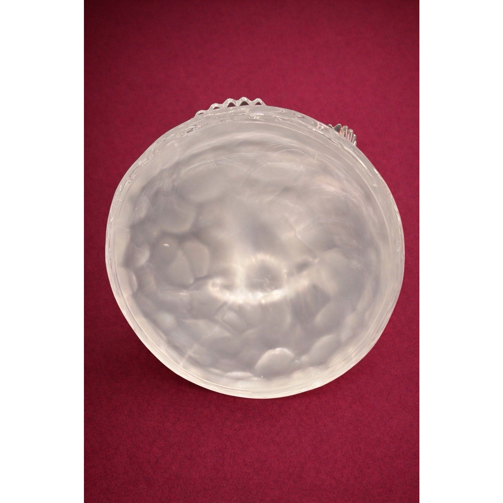 Large Clear & Frosted Glass Eagle Sculpture 7” Tall 8” Wingspan
