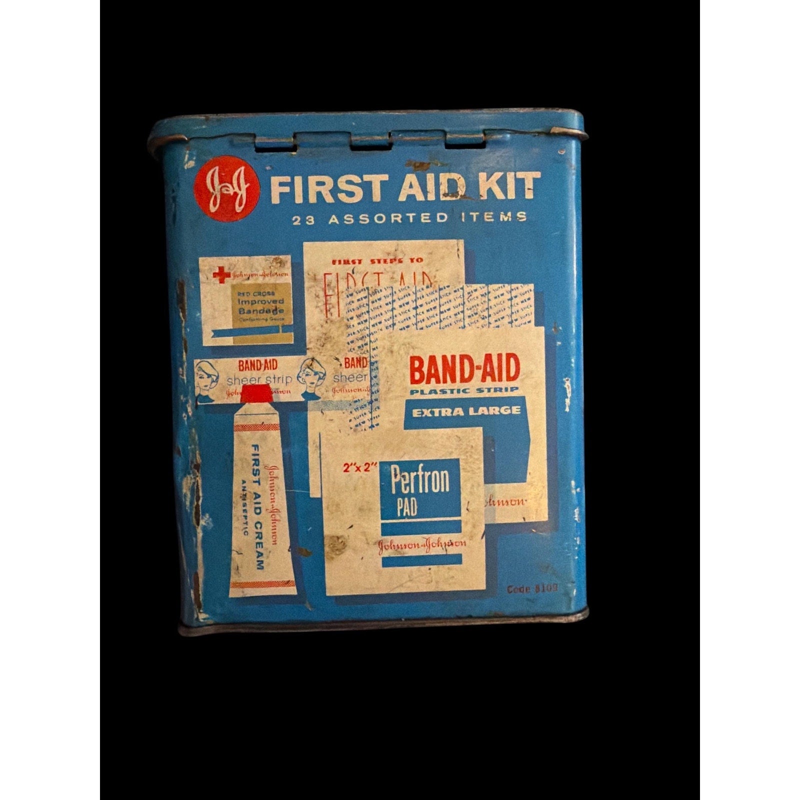 Vintage Johnson & Johnson First Aid Kit Bundle, Mid Century Bandage Tins