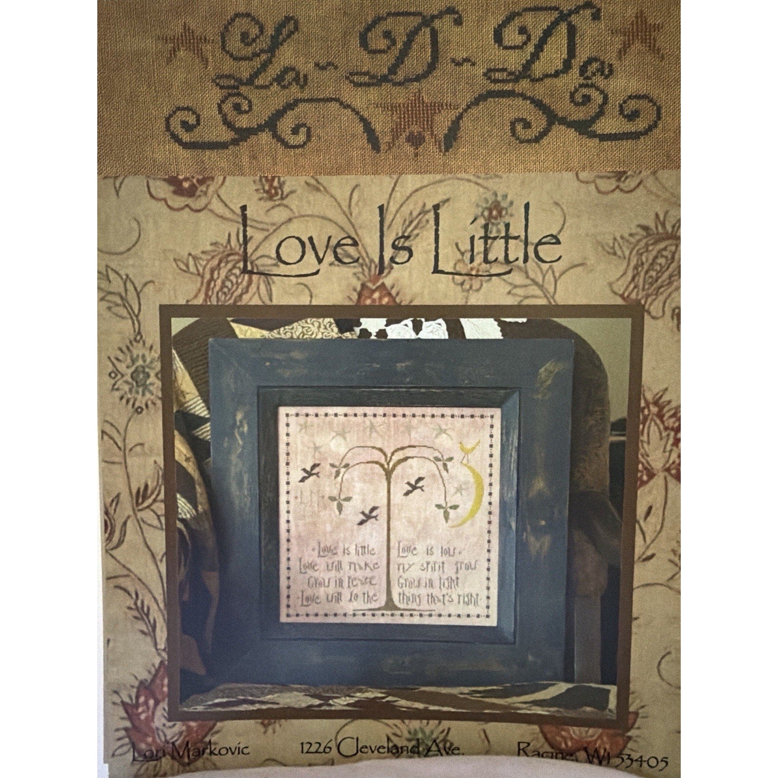 La-D-Da Love Is Little Primitive Sampler Pattern NOS