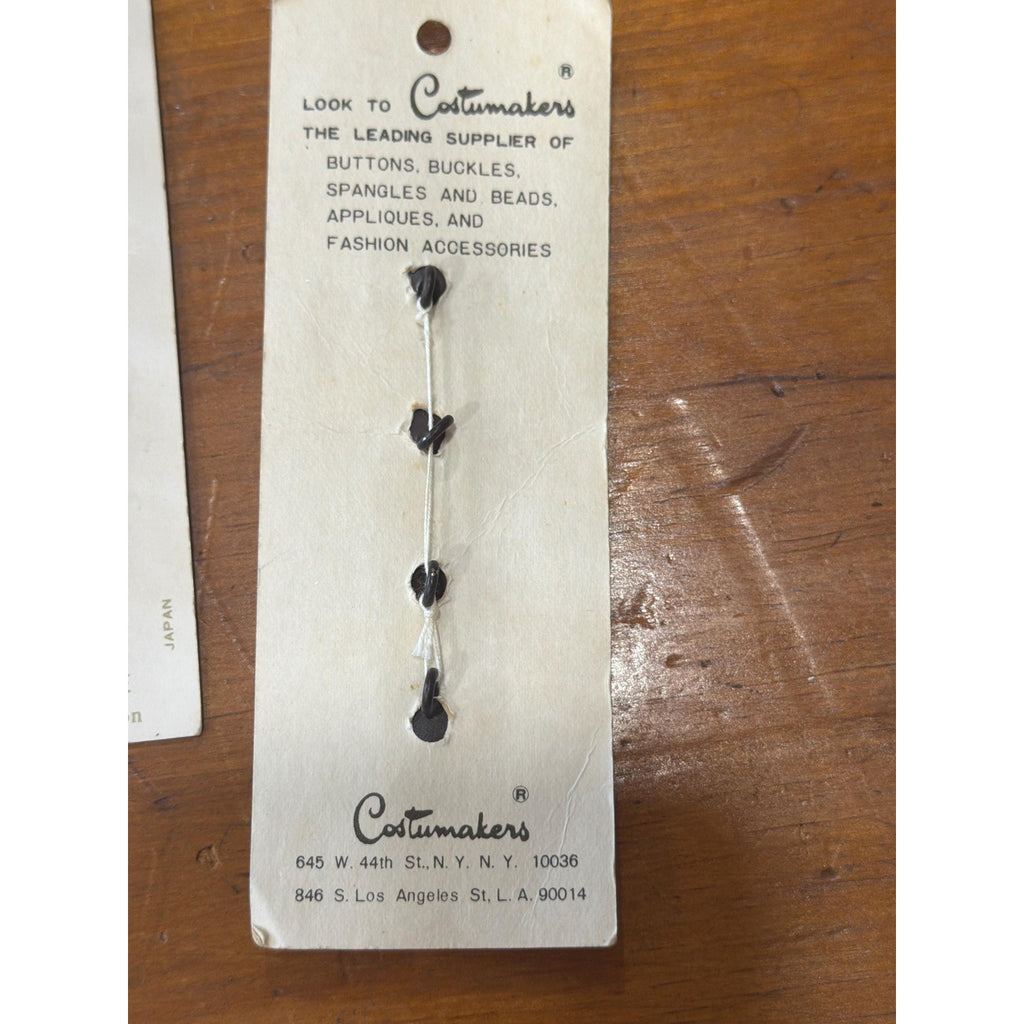Vintage Costumakers Buttons: Rustic Brown Leather-Look Starburst (Size 24)