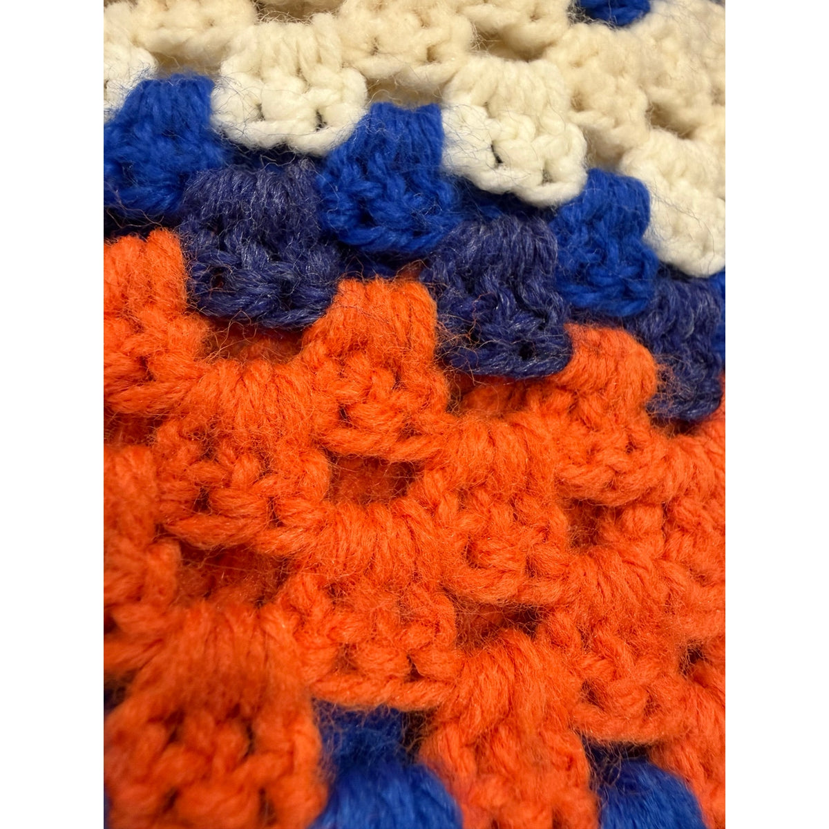 October Sky Handmade Crochet Granny Square Afghan Lap Throw 45 Inch
