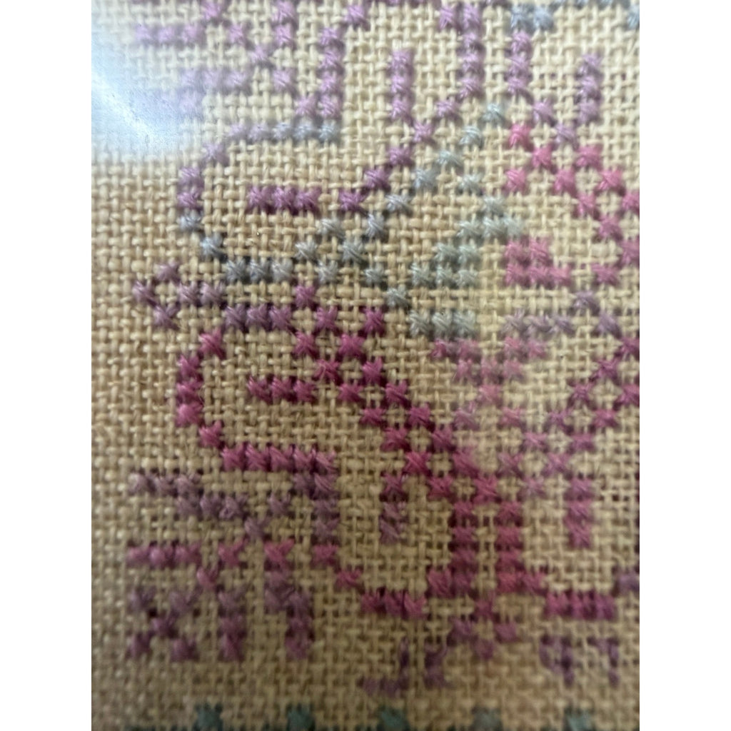 Vintage Earth Threads Morning Light Sampler Cross Stitch Beaded Framed – additional view 9