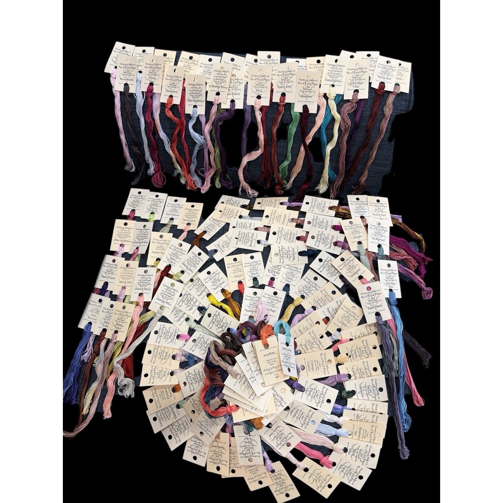 120 NOS Crescent Colours Hand Dyed Floss Lot Stored 14 Years Rare OOP Colors