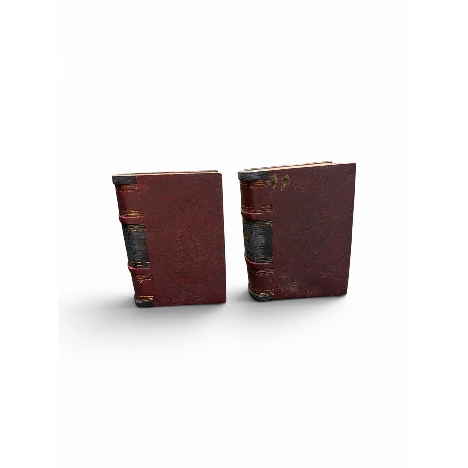 Vintage Faux Book Bookends Pair | Decorative Library Bookends | Traditional Study Decor | Book Lover Gift