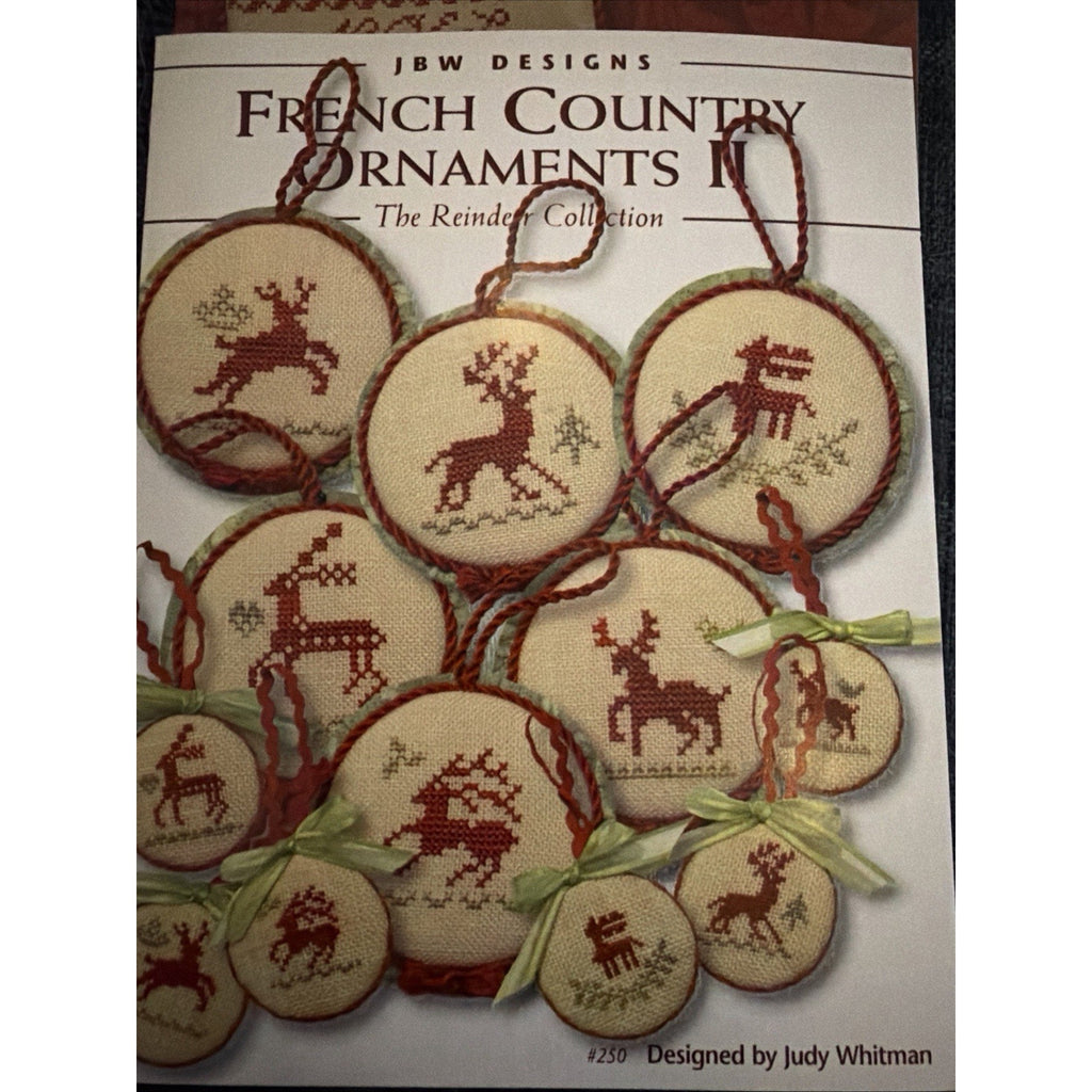 JBW Designs French Country Cross Stitch Pattern Bundle Mitten Stocking Angel (2)