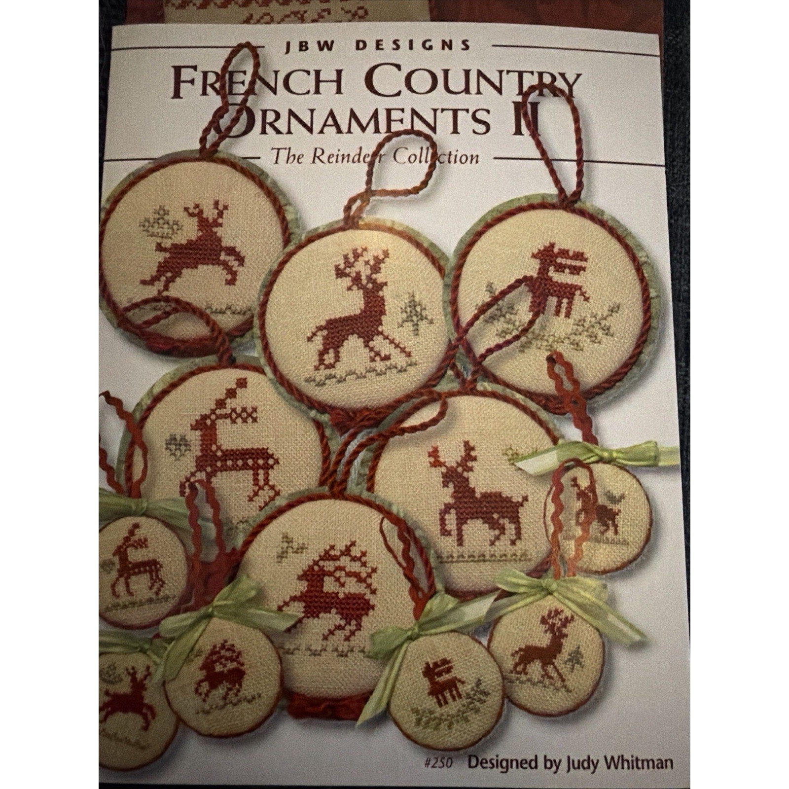JBW Designs French Country Cross Stitch Pattern Bundle Mitten Stocking Angel (2)