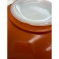 Vintage Hazel Atlas Orange Platonite Glass Serving Bowl 10" MCM – main view
