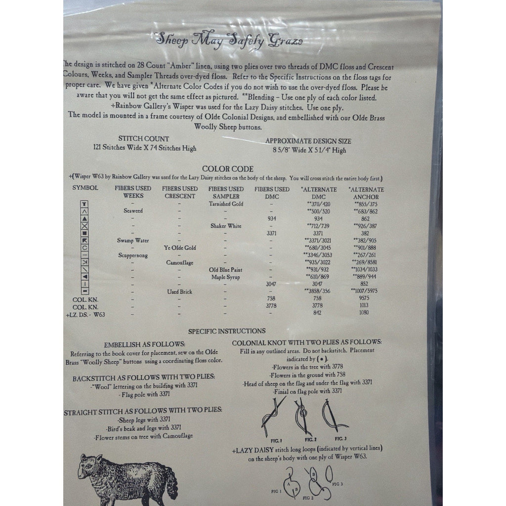 Sheep May Safely Graze Cross Stitch Pattern Sandra Sullivan No 205