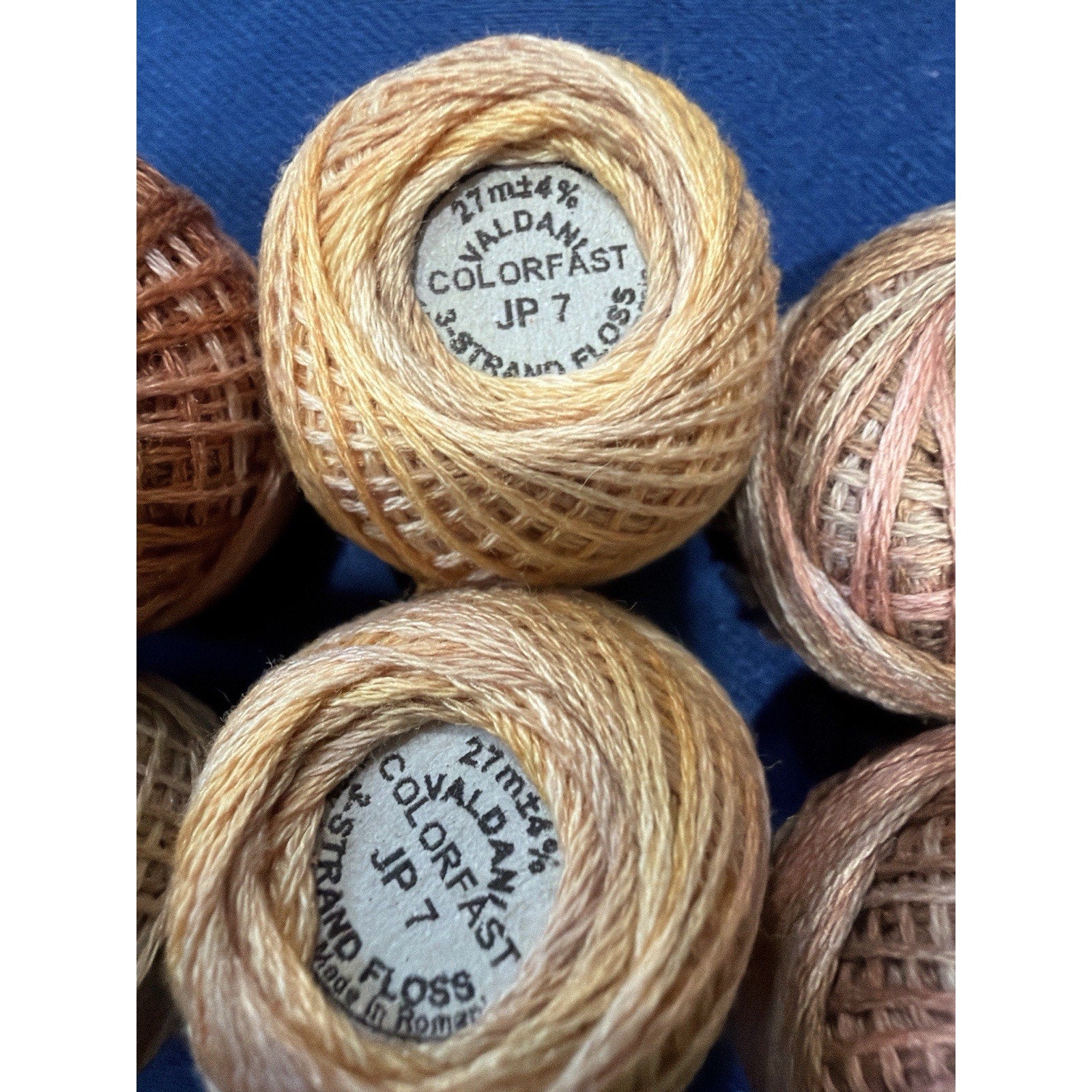Valdani Pearl Cotton Apricot Honey Tea 8 Ball Thread Collection