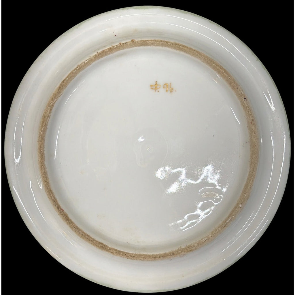 Vintage Chinese Porcelain Trivet Hand Painted Floral Gilt Teapot Stand – additional view 3