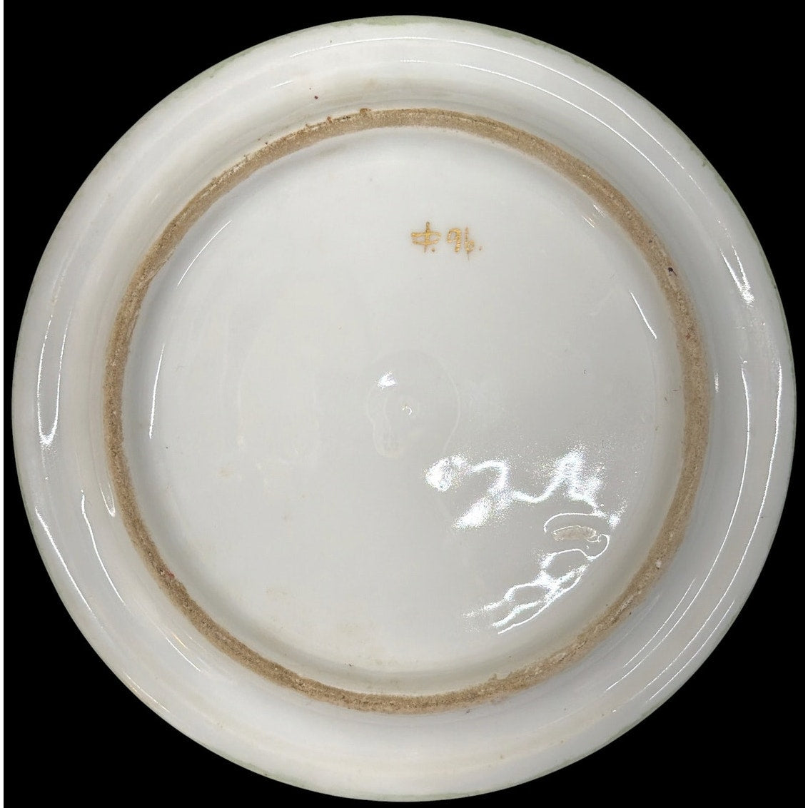 Vintage Chinese Porcelain Trivet Hand Painted Floral Gilt Teapot Stand – additional view 3