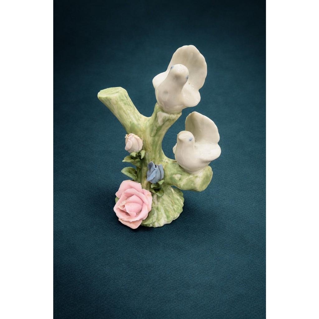 Vintage Porcelain Floral Figuring | Hand-Painted Roses | 5.5”