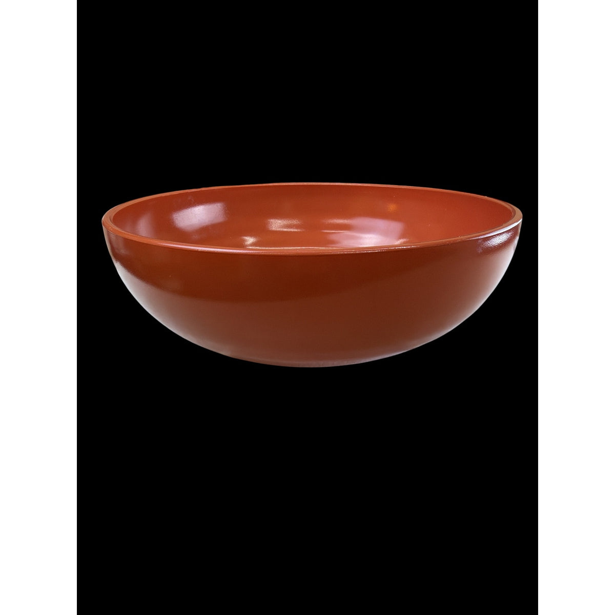 Vintage Hazel Atlas Orange Platonite Glass Serving Bowl 10" MCM – additional view 3