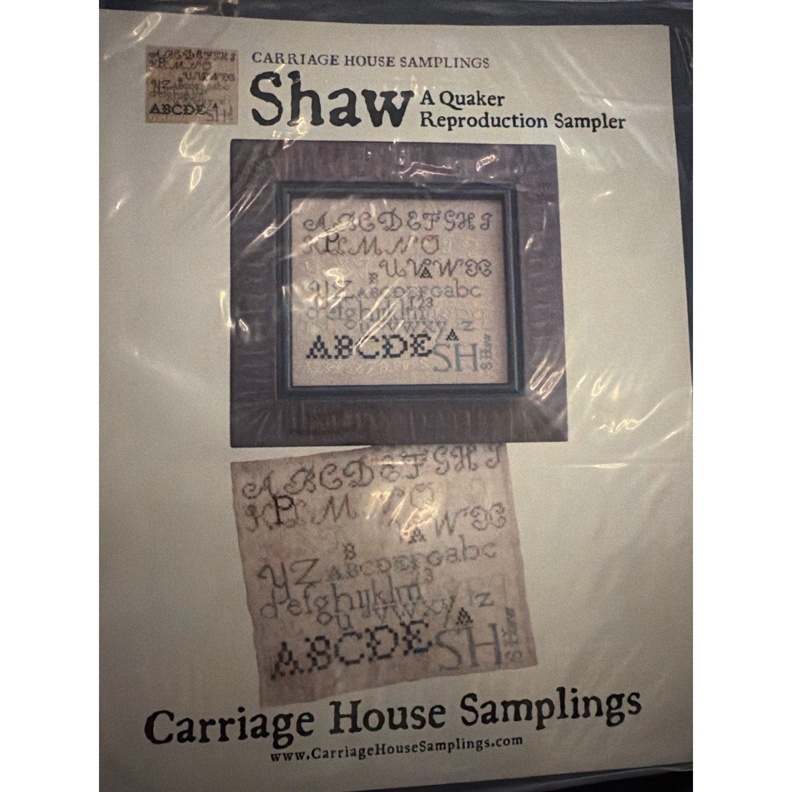 Carriage House Samplings Shaw Quaker Reproduction Sampler Pattern