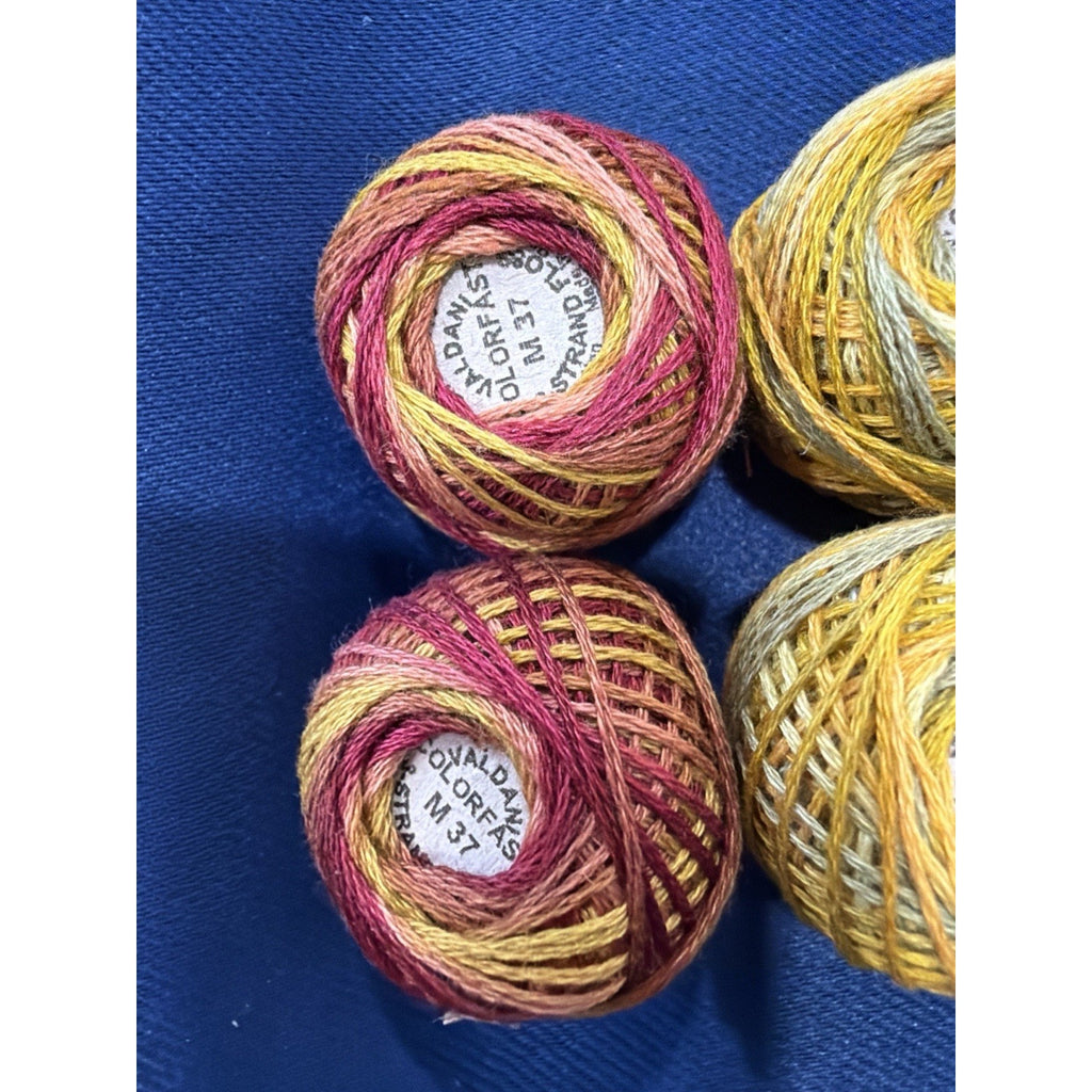 Valdani Pearl Cotton Set 8 Balls Colorfast Autumn Glow M28 M37 M81