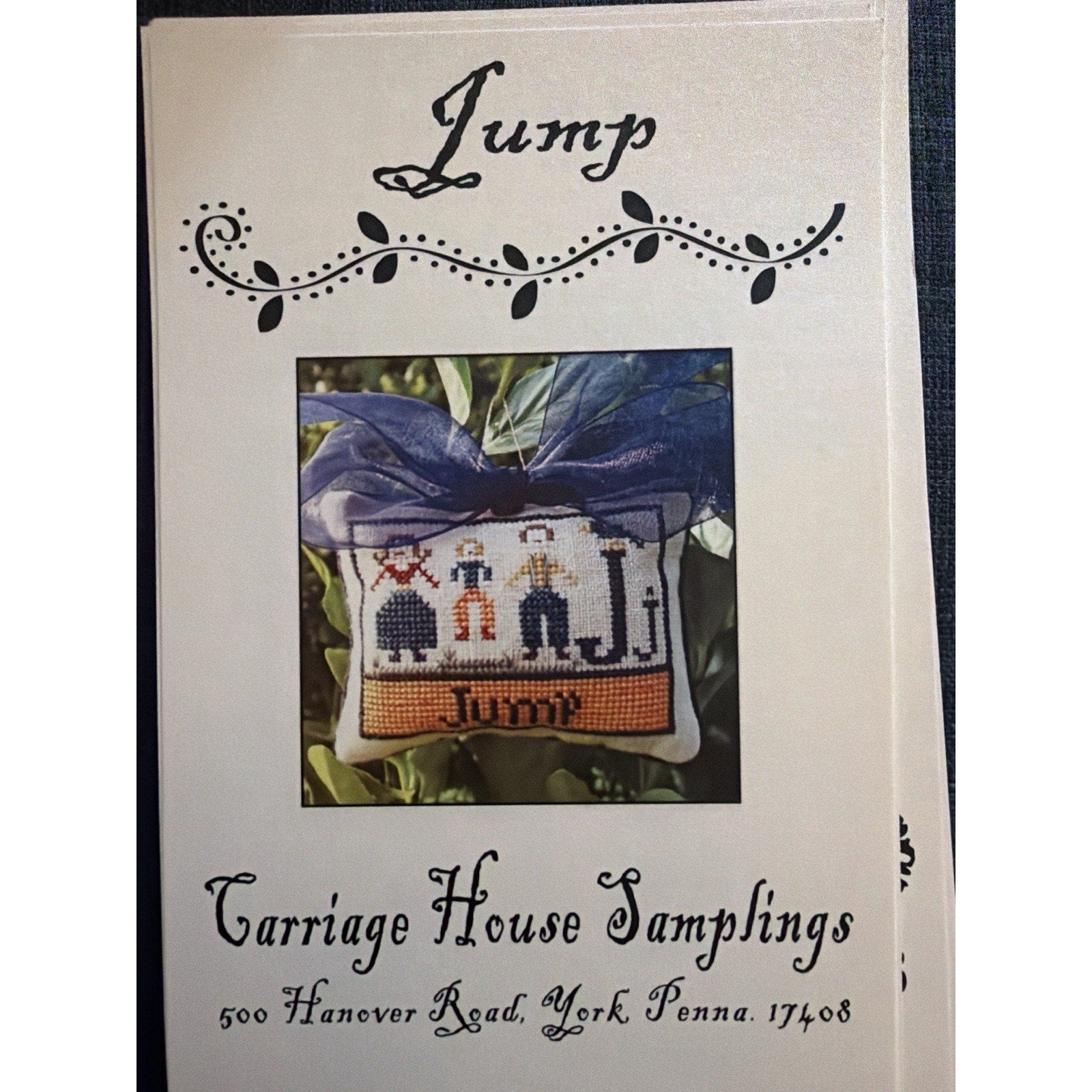 Carriage House Samplings Jump Cross Stitch Pattern June Pillow