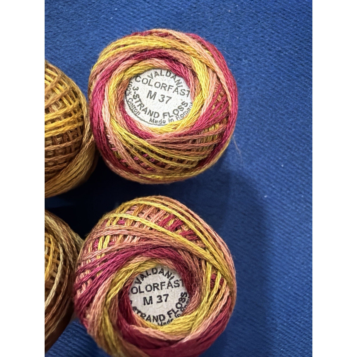 Valdani Pearl Cotton Set 8 Balls Colorfast Autumn Glow M28 M37 M81