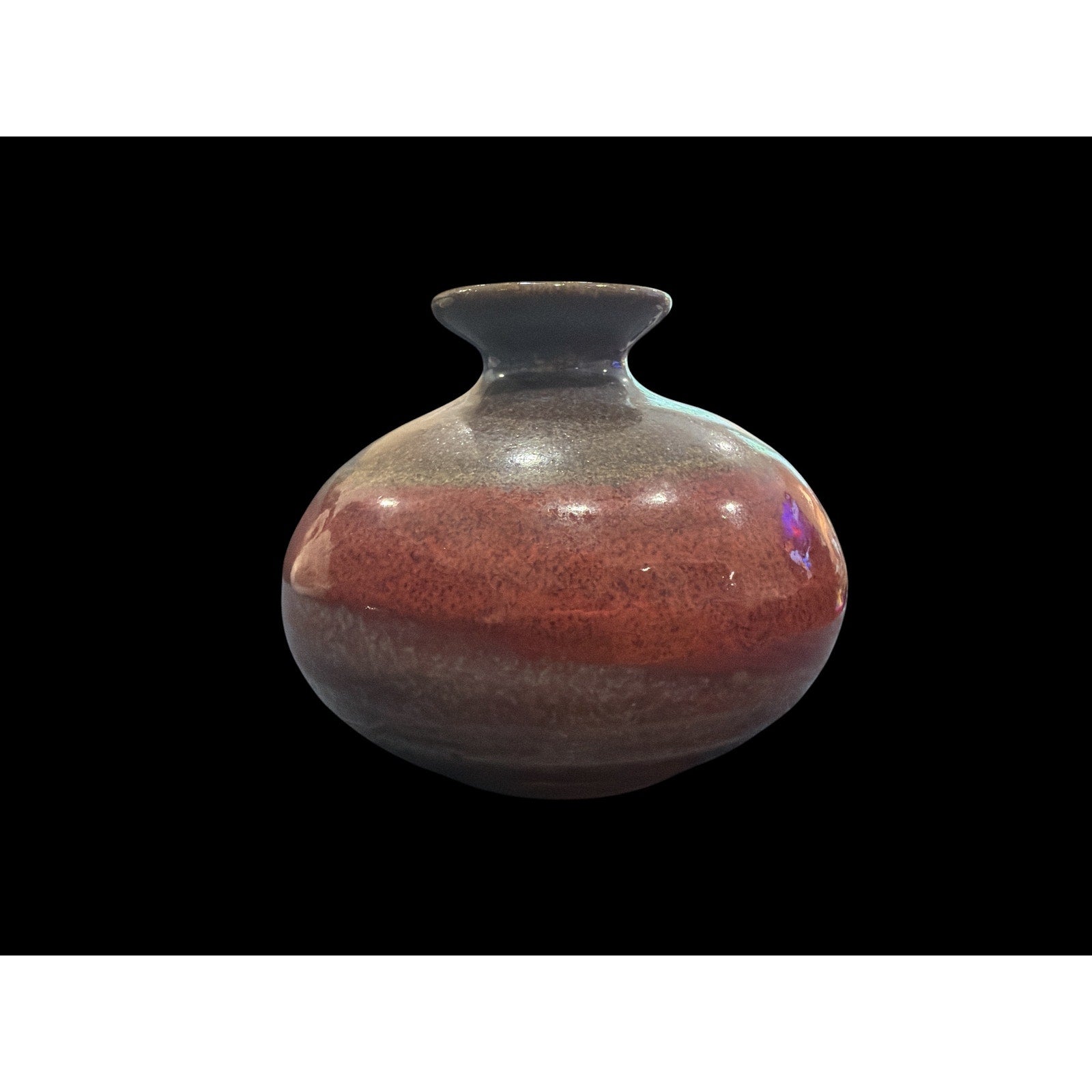 Vintage Signed Appalachian Studio Pottery Vase, Hand Thrown Stoneware Bud Vase