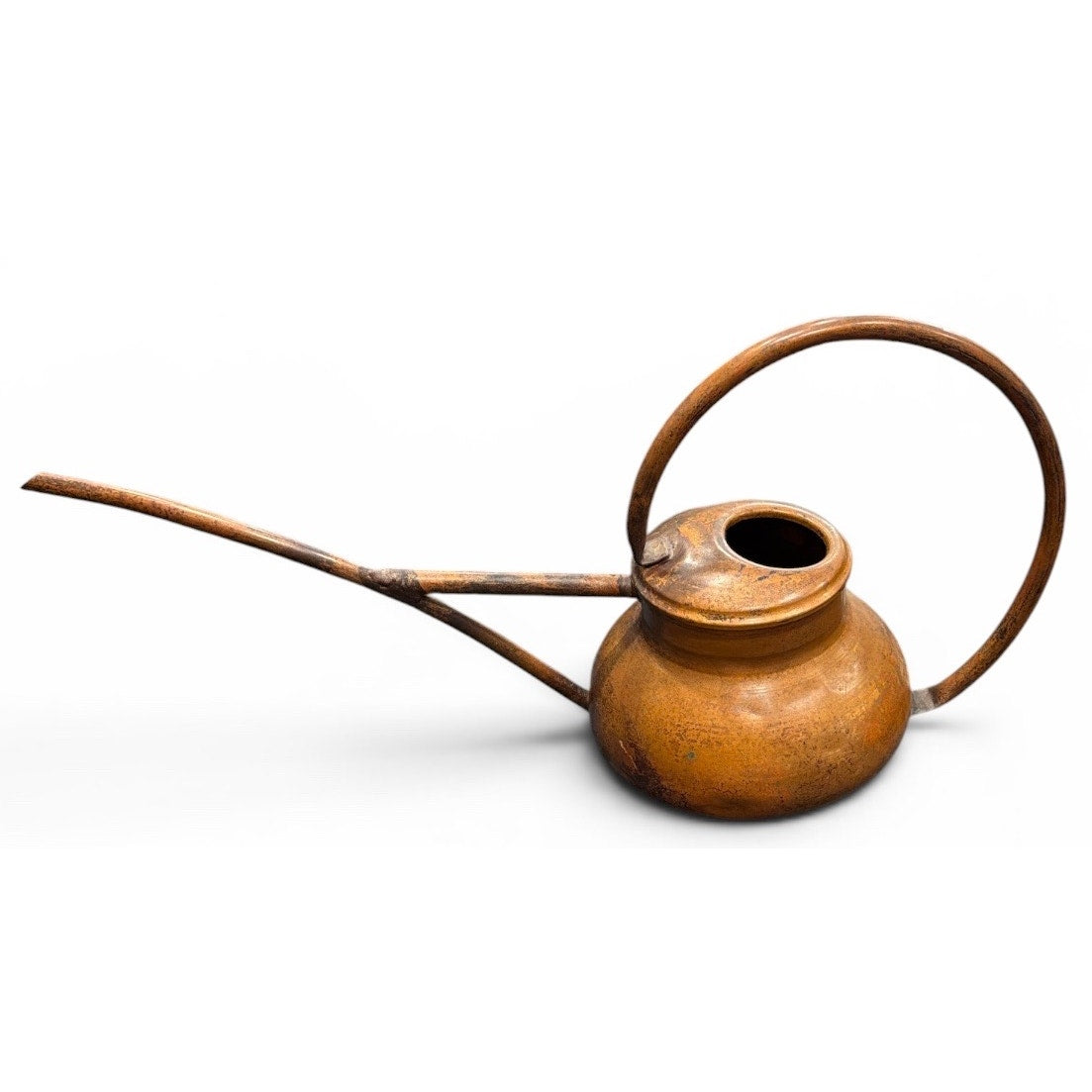 Handmade Antique Copper Watering Can, Primitive Garden Watering Can