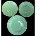 Hazel Atlas Moderntone Pastel Green Platonite Bread Plate & Saucers Lot