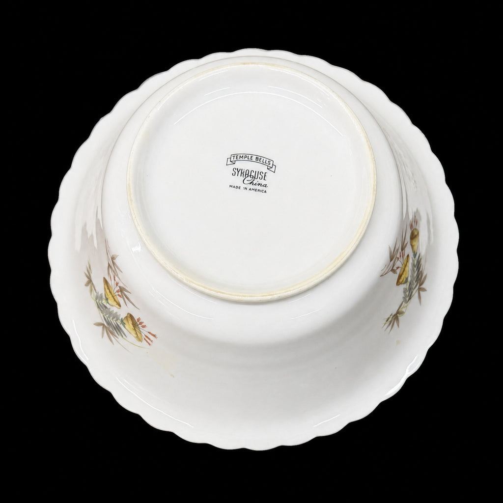 Copied - Syracuse China Temple Bells Vegetable Serving Bowl Floral Gold Trim 8.5" – additional view 4