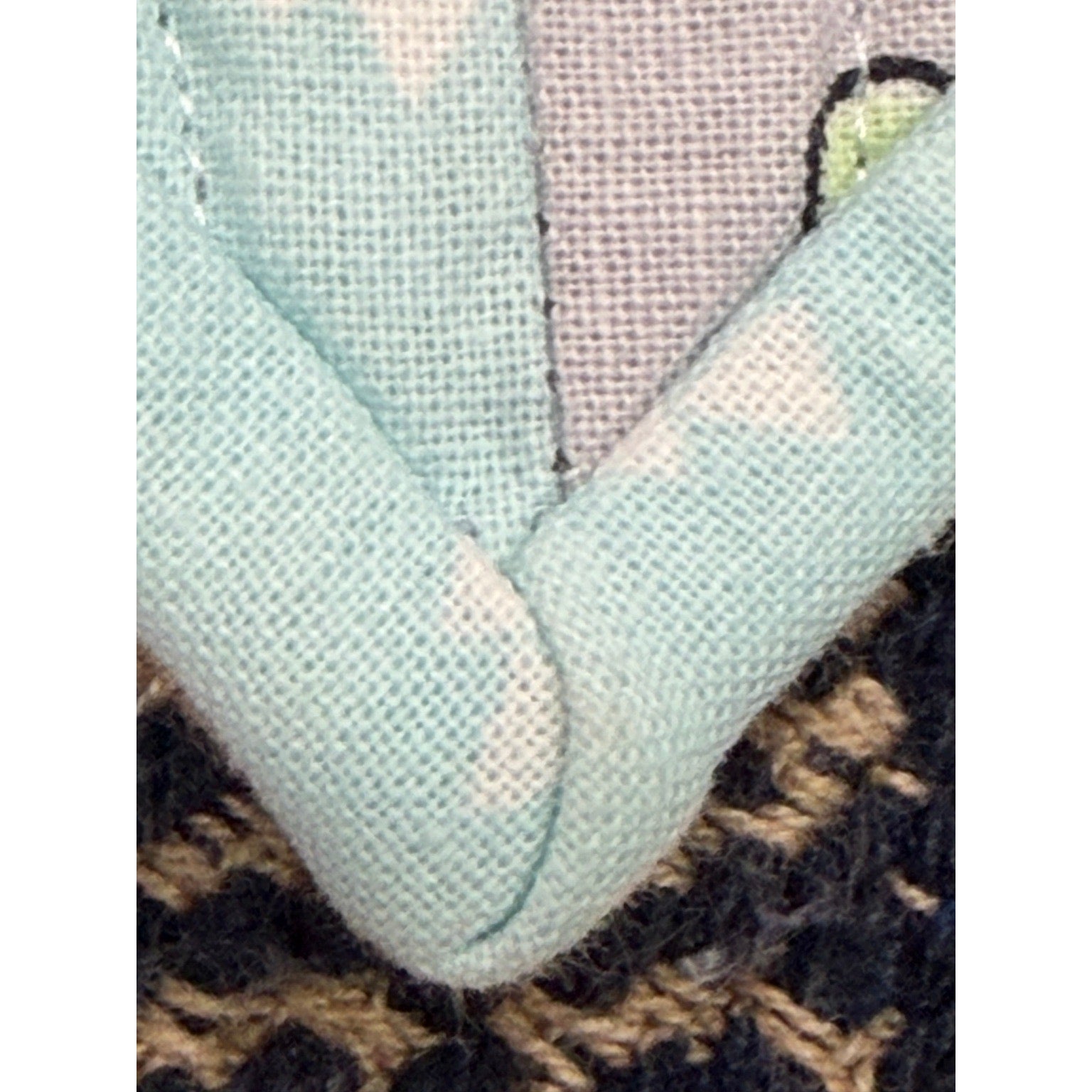 Handmade Baby Quilt 38x50 Llama Flannel Back Chevron Cotton Nursery Blanket