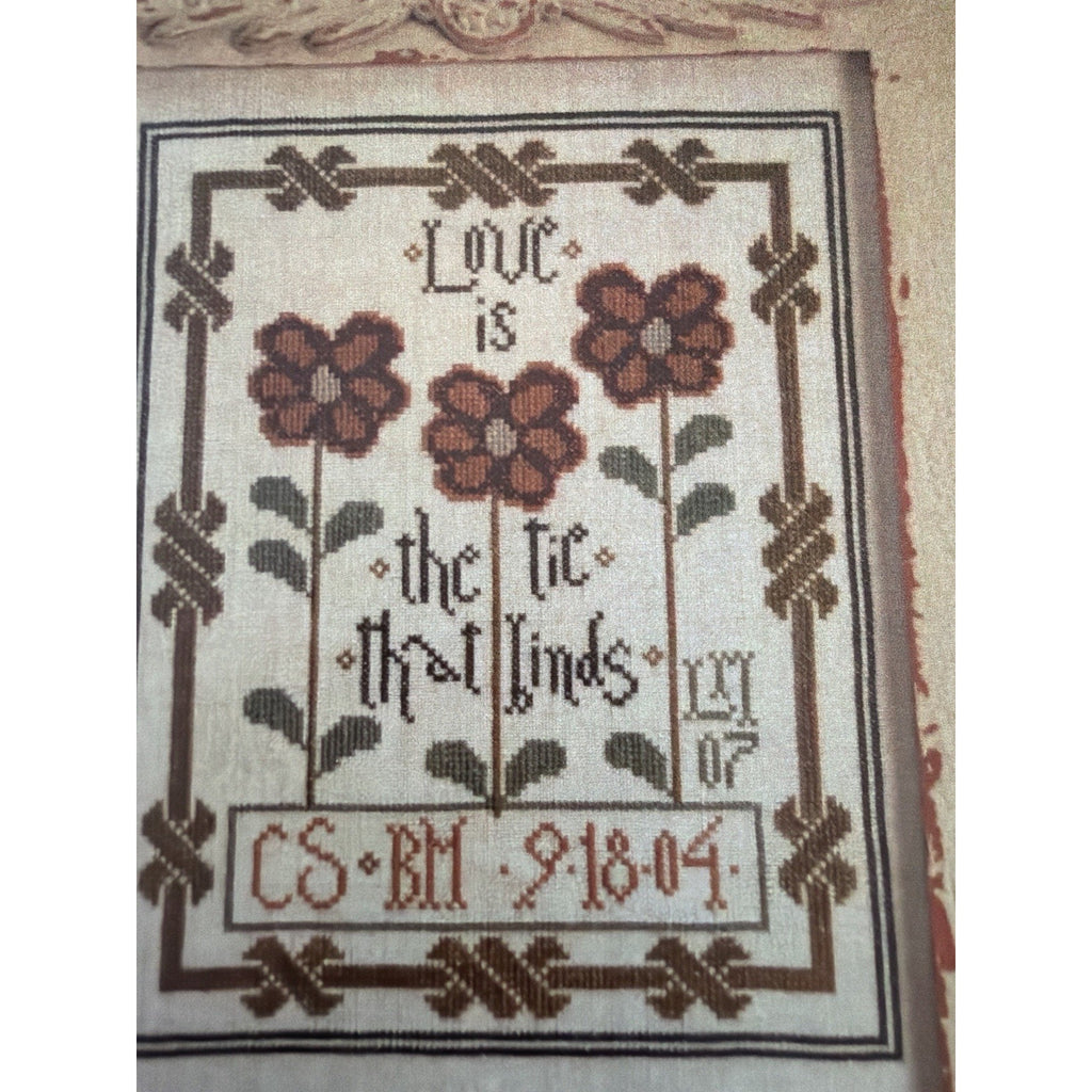 La-D-Da The Tie That Binds Cross Stitch Pattern 2007 Lori Markovic NOS