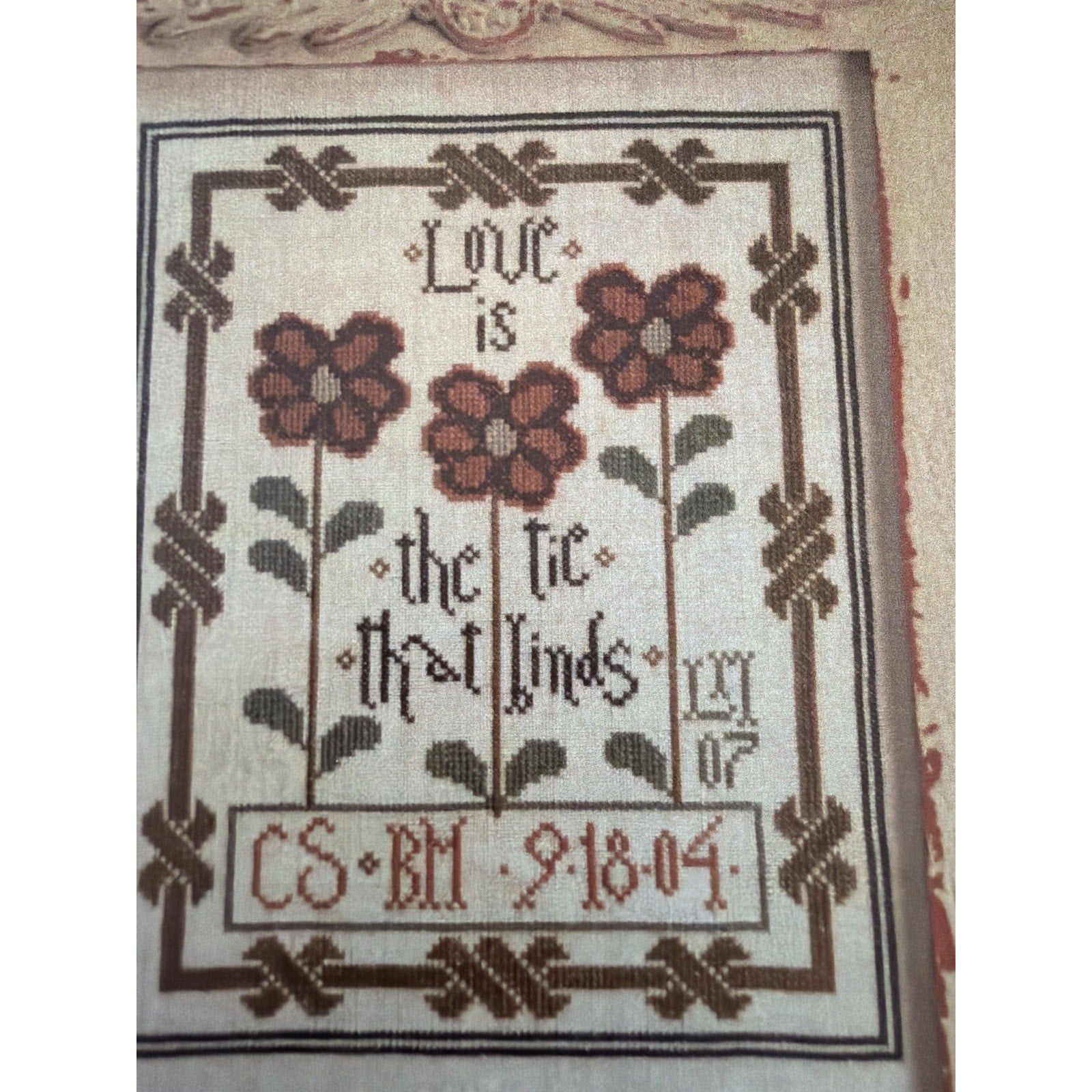 La-D-Da The Tie That Binds Cross Stitch Pattern 2007 Lori Markovic NOS
