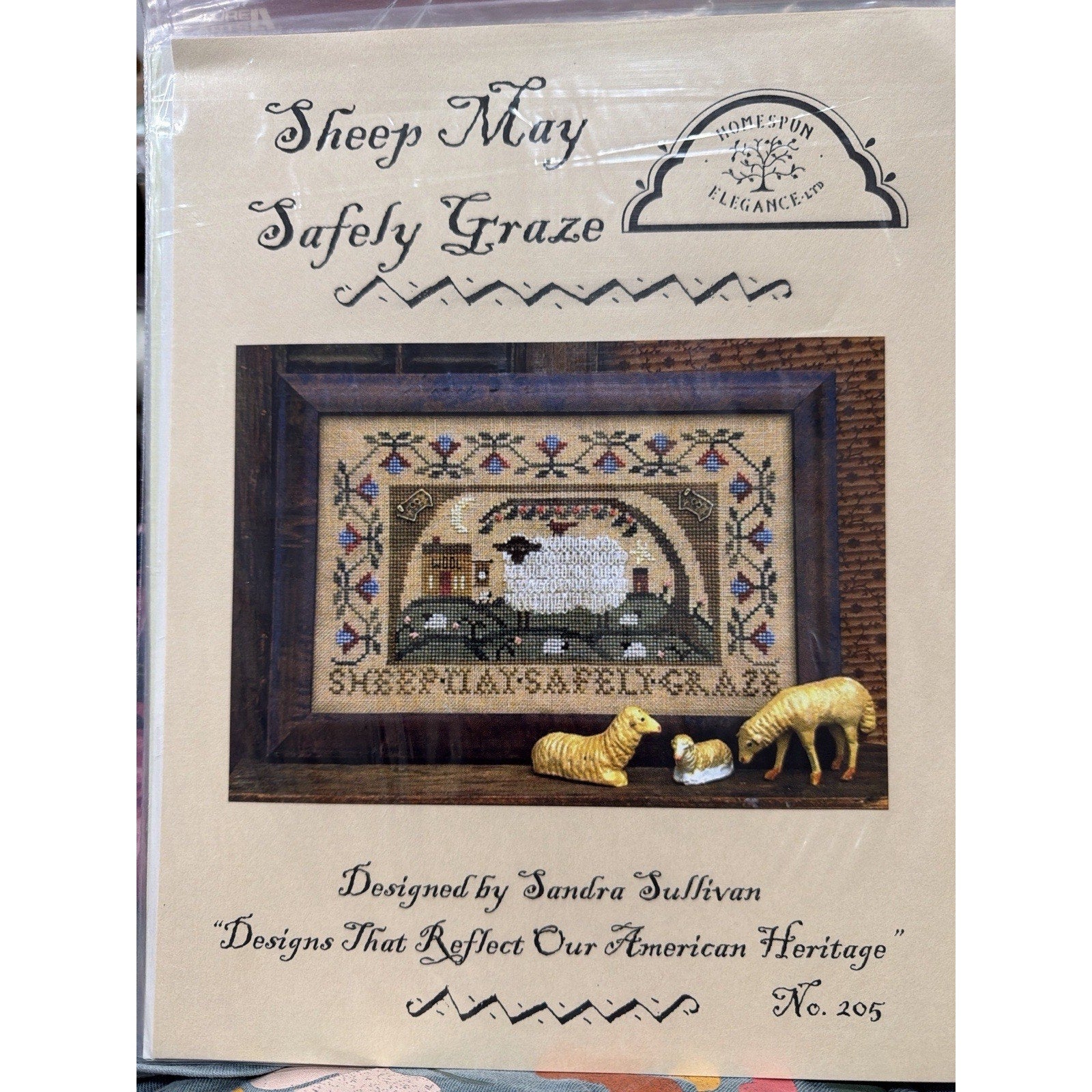 Sheep May Safely Graze Cross Stitch Pattern Sandra Sullivan No 205