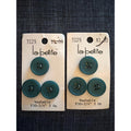 Vintage La Petite Dark Teal Plastic Buttons (6 Count, 3/4 Inch) NOS Sewing Craft Supplies