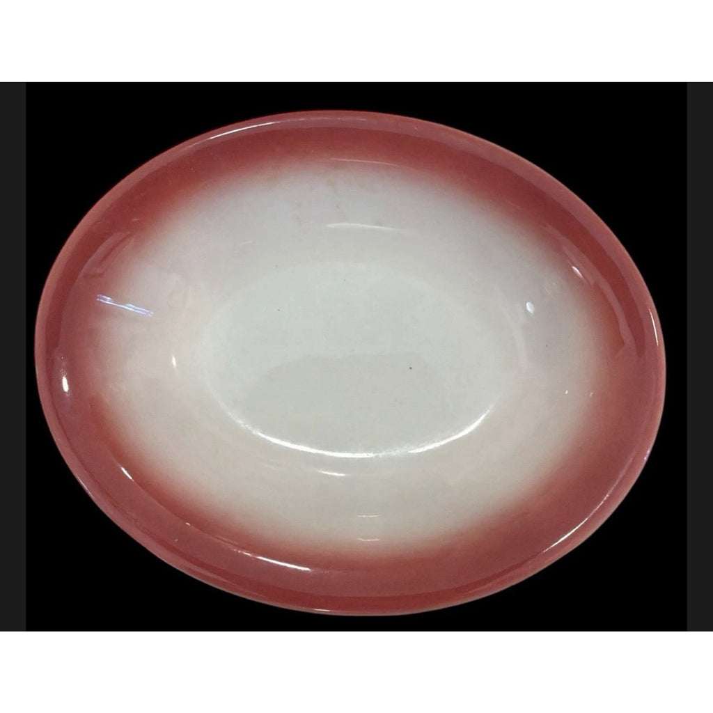 Vintage Jackson China Cranberry Ironstone Style Restaurant Ware Oval Dish