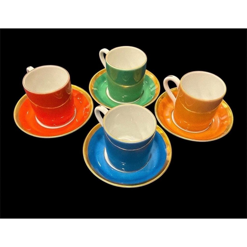 Vintage Mid Century Modern Espresso Cup Set – Argentina Ceramic, Set of 4