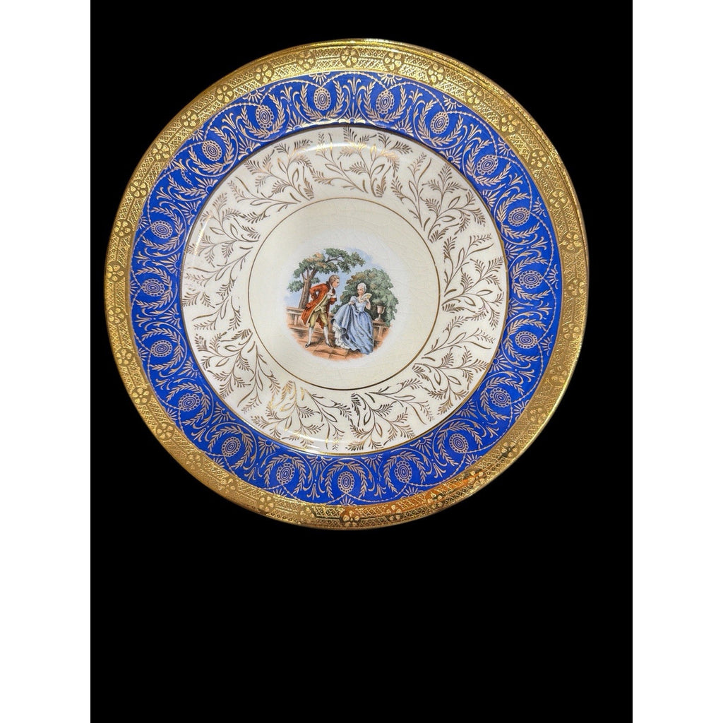 Vintage Taylor Smith & Taylor Bromley Dinner Plates Set of 8 22K Gold
