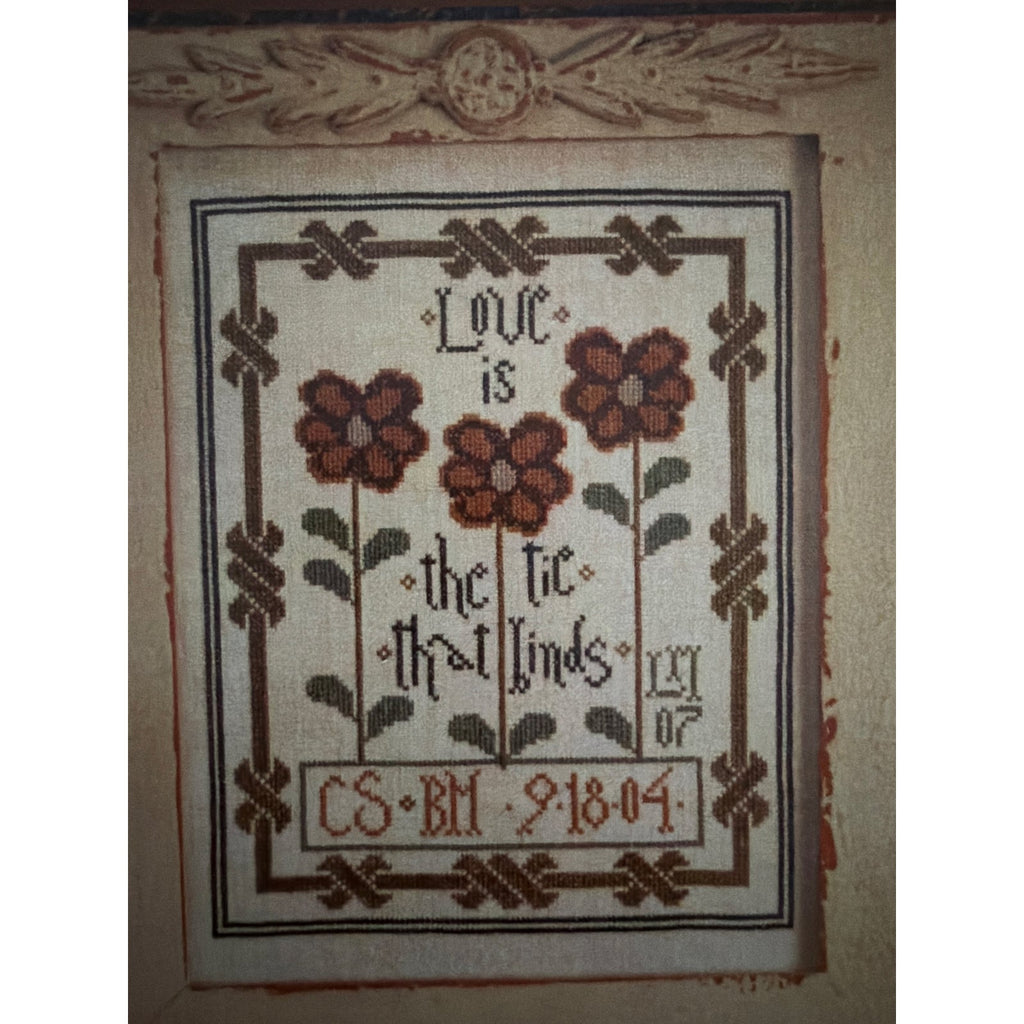 La-D-Da The Tie That Binds Cross Stitch Sampler NOS