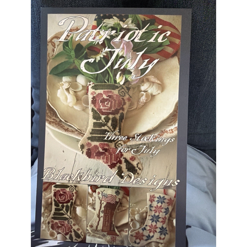 Star-Spangled Stockings Set Blackbird Designs Patriotic July CS Pattern Booklet