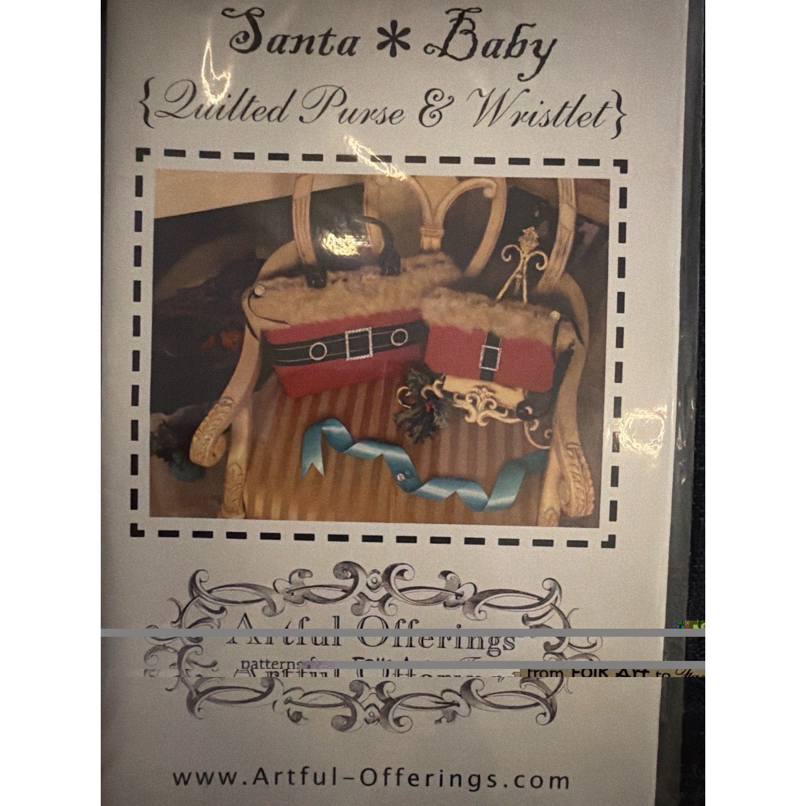 Santa Baby Quilted Purse Wristlet Pattern Artful Offerings Christmas